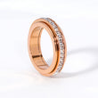 【📍Exquisite Collection📍】Titanium Steel Rotatable Spinner Ring with Zirconia