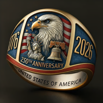🔥Christmas Limited-Time Offer: 50% OFF!!!🔥250th Anniversary 1776-2026 Commemorative Eagle Ring
