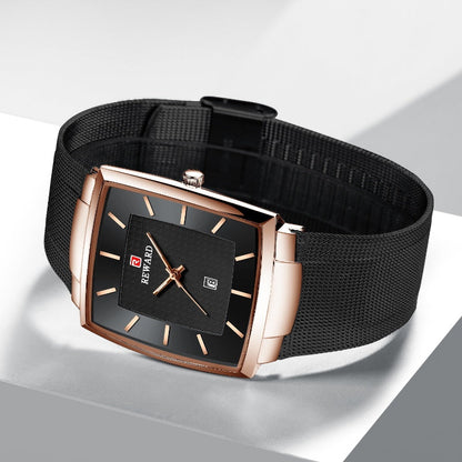 🖤 Black Friday Topper! 50% OFF ✨ Ultra-Thin Square Quartz Watch (Mesh Strap) – 9mm Slim, 3ATM Water Resistant & Fashion Design (Perfect as a Gift!)