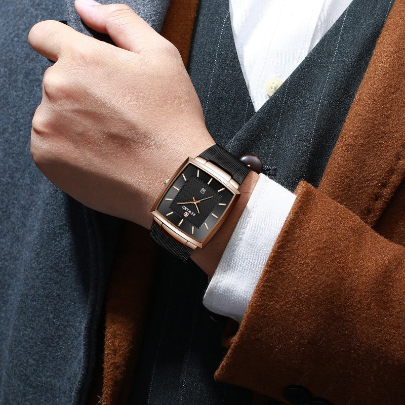 🖤 Black Friday Topper! 50% OFF ✨ Ultra-Thin Square Quartz Watch (Mesh Strap) – 9mm Slim, 3ATM Water Resistant & Fashion Design (Perfect as a Gift!)