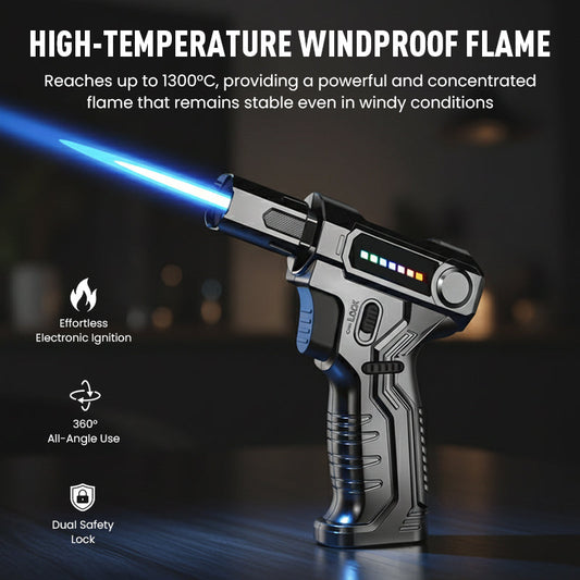 🔥 Refillable Adjustable Butane Torch Lighter – Tame the Fire, Master Your Craft! 🔧✨