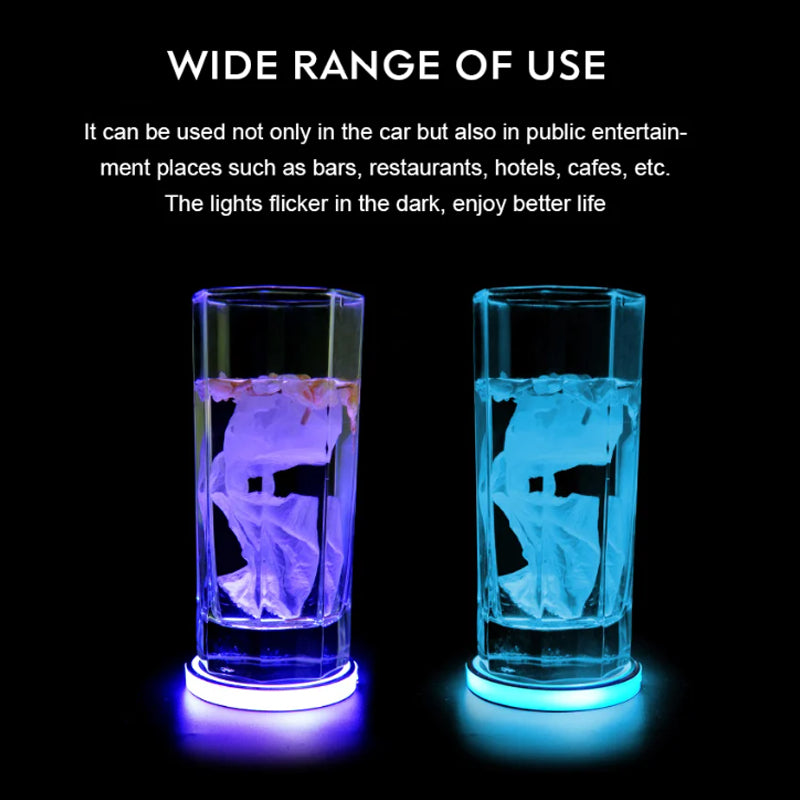 ⏳Time-limited Special⏰Car LED Atmosphere Light Cup Holder Pad