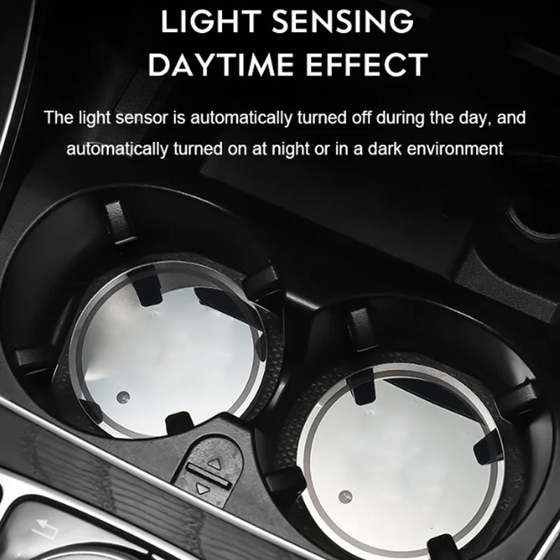 ⏳Time-limited Special⏰Car LED Atmosphere Light Cup Holder Pad