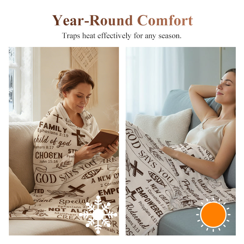 🎁🔥2026 Hot Sale 50%OFF🎁Inspirational Christian Throw Blanket