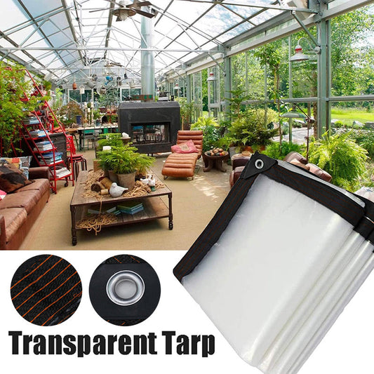 ⏳Limited-time 50% off⏰Heavy-Duty Transparent Waterproof Insulated Tarp🛡️🌧️