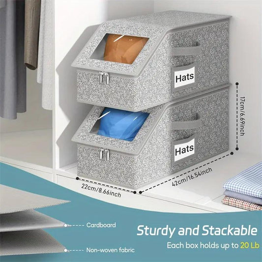 ✨2026 Hot Sale 50% OFF🔥📦Stackable Cap Storage Boxes