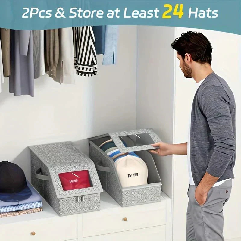 ✨2026 Hot Sale 50% OFF🔥📦Stackable Cap Storage Boxes
