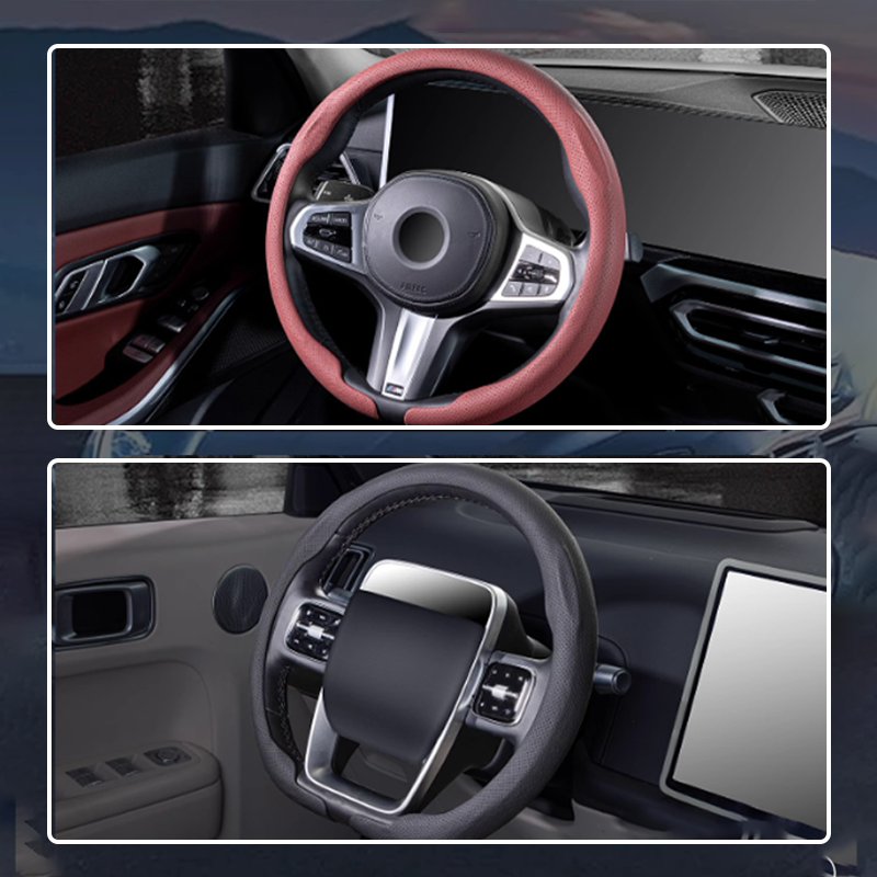 💖Universal Genuine Leather Car Steering Wheel Cover