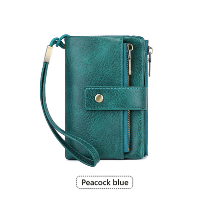 🔥Limited-time offer-Women's Retro Style RFID Blocking Tri-fold Wallet