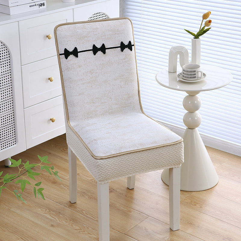 Full Coverage Chair Cover with Elegant Jacquard