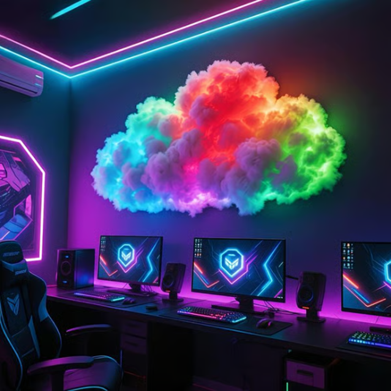 DIY USB-Powered Thundercloud LED Light Decor