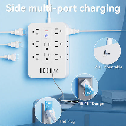 🔥Hot Sale Deals-20-in-1 Power Strip with Overload Protection