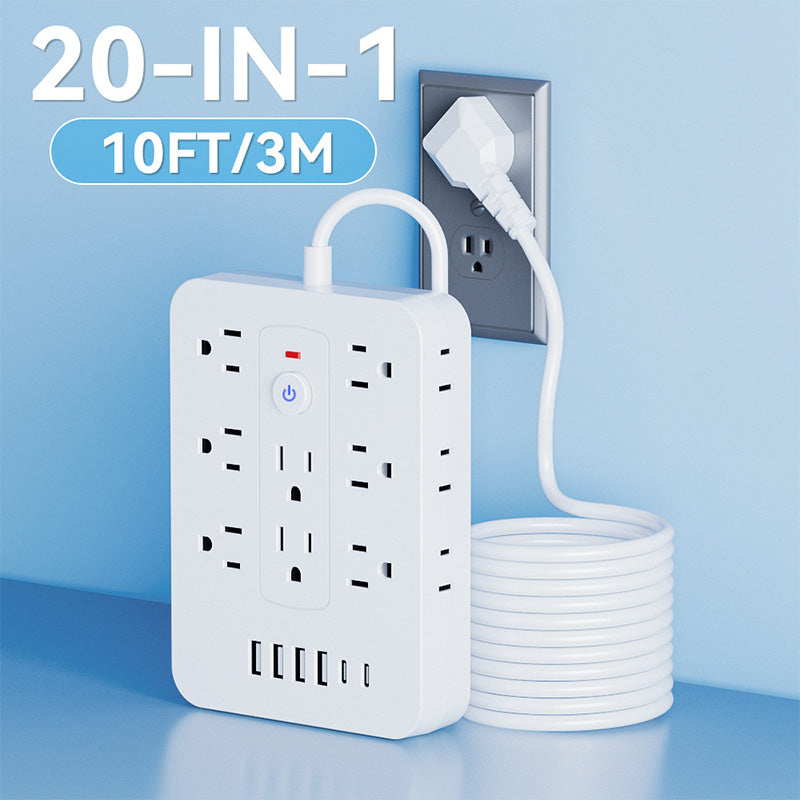 🔥Hot Sale Deals-20-in-1 Power Strip with Overload Protection