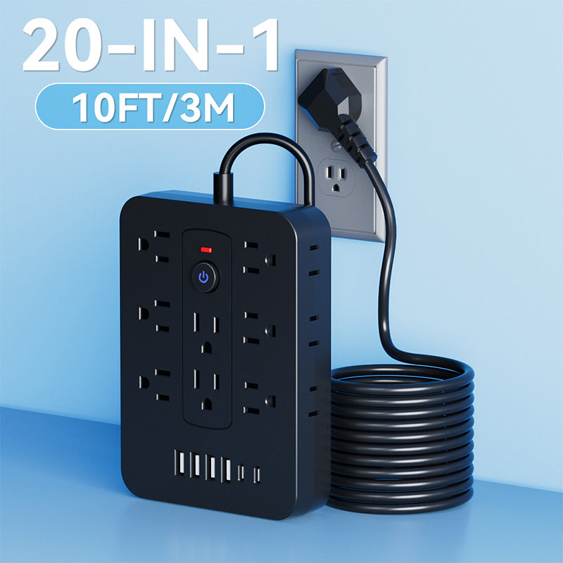🔥Hot Sale Deals-20-in-1 Power Strip with Overload Protection