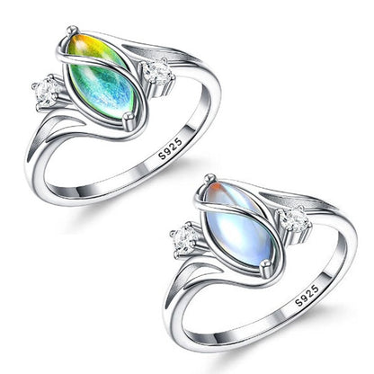 ✨💍 Buy 1 Get 1 Free 🔥 Geometric Oval Moonstone Ring with Zirconia Accents – Mystical, Sparkling & Timelessly Elegant! 🌙✨