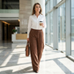☁️ Easy Everyday Comfort | Women's Wide-Leg Corduroy Drawstring Trousers