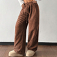 ☁️ Easy Everyday Comfort | Women's Wide-Leg Corduroy Drawstring Trousers