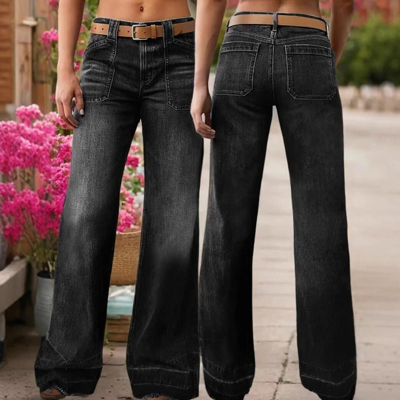 ⏰ 50% OFF NOW! 👖 Women's Retro Flare Jeans – Stretch Denim, Functional Pockets & Vintage High-Waist Fit 🌟