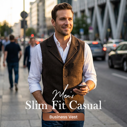 🔥Hot Sale Deals-Men's Slim Fit Casual Business Vest✈️Buy 2, Get Free Shipping