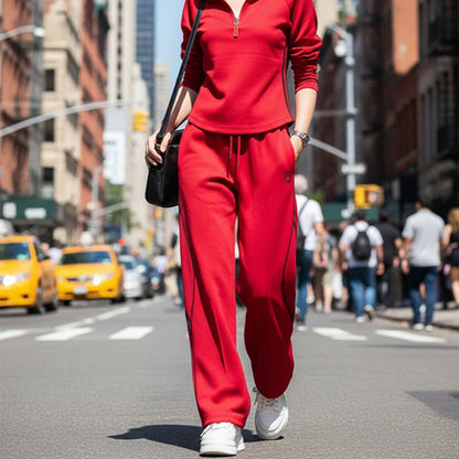 🎁2026 New Arrivals 50% OFF💥Women's Half-Zip Casual Tracksuit Set