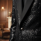 Men's Black Sparkle Tuxedo Suit Set