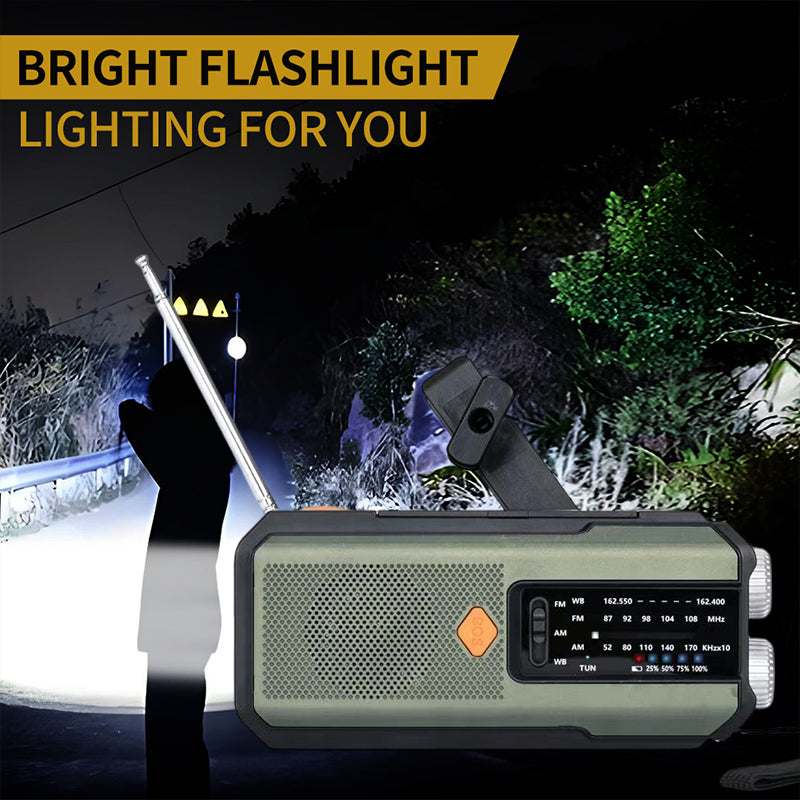🔥50% OFF!📻Solar Hand-Crank Emergency Weather Radio✨