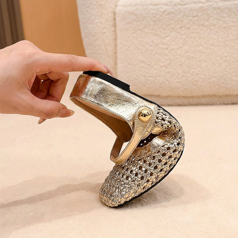 ⏳Limited-time 49% off⏰Women's Woven Square-Toe Mary Jane Mules