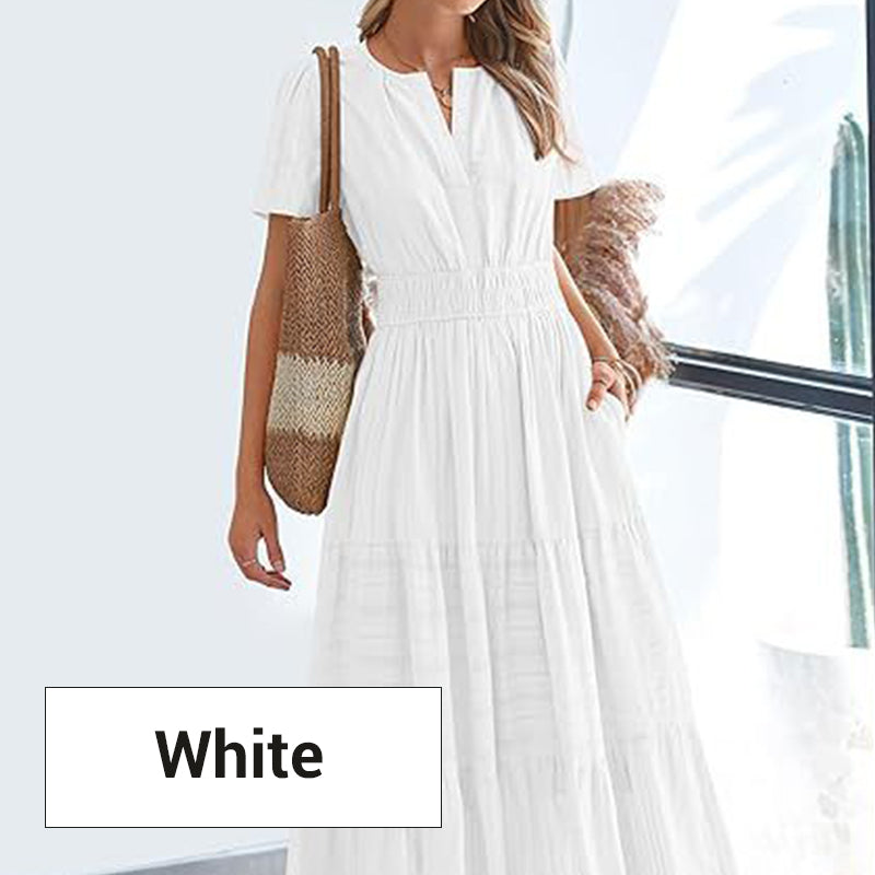 💕SPRING HOT SALE 50% OFF💕Women's Boho Chic Smocked Waist Maxi Dress