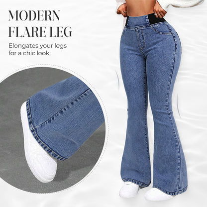 Women's High-Waist Stretch Flare Denim Jeans