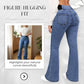 Women's High-Waist Stretch Flare Denim Jeans