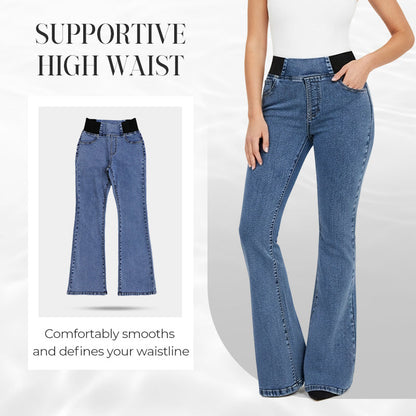 🛒 Buy 2 Get Free Shipping 🚚Women's High-Waist Stretch Flare Denim Jeans