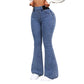 Women's High-Waist Stretch Flare Denim Jeans