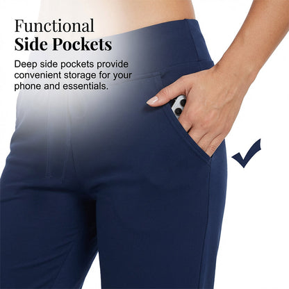 ⚡50% OFF⚡Drawstring Waist Cropped Sweatpants – Soft Polyester, Capri-Length & Side Pockets