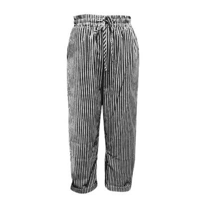 💕What should I wear tomorrow?💕Striped linen cotton trousers for women