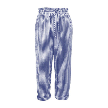 💕What should I wear tomorrow?💕Striped linen cotton trousers for women