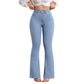 ⏳Time-Limited Special⏰Women's High-Waist Stretch Flare Jeans – Peach Lift, 4-Way Stretch & Leg-Lengthening Silhouette