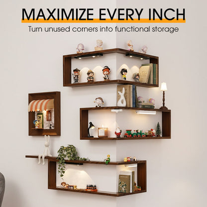🥳2026 HOT SALE🥳 💝Rustic Wood Corner Wall Shelf✈️Free Shipping