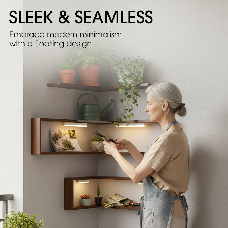 🥳2026 HOT SALE🥳 💝Rustic Wood Corner Wall Shelf✈️Free Shipping