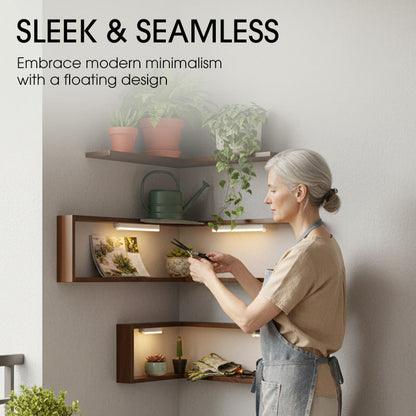🥳2026 HOT SALE🥳 💝Rustic Wood Corner Wall Shelf✈️Free Shipping