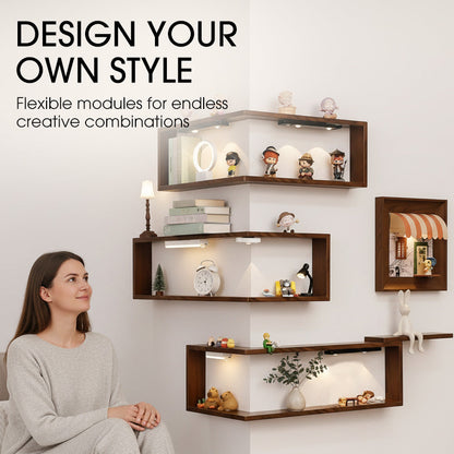 🥳2026 HOT SALE🥳 💝Rustic Wood Corner Wall Shelf✈️Free Shipping