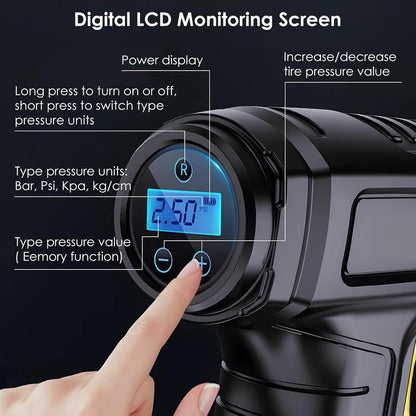 🔥HOT SALE 50% OFF🔥Portable Cordless Air Compressor with Digital Display