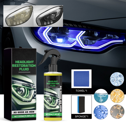 🔥2026 SPECIAL SALE🔥 Headlight Restoration Fluid – Instantly Removes Yellowing & Oxidation, Adds Crystal-Clear UV Protection 🚗💡