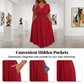 🌸HOT DEAL 50% OFF! Women’s V-Neck Dress – Chic, Elegant & Perfect for Any Occasion ✨