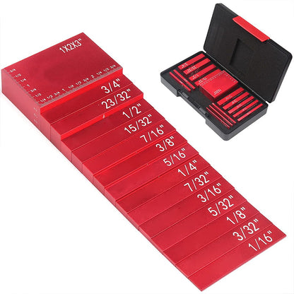 📏 HOT SALE! ⚡ 15 PCS Precision Setup Blocks Height Gauge Set – High Precision, Durable Aluminum Alloy, Clear Scale, Wide Application for Woodworking & Machinery 🛠️