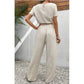 📢📢BIG SALE !!⏰Short Sleeve Top Loose Straight Leg Pants Two Piece Set For Women