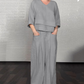 💝New Spring Styles💝Irregular Hem Cotton Linen Short Sleeve Casual 2-Piece Set