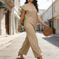 💎 -50% WOMEN'S 2-PIECE SET! 💎 Asymmetrical Hem Top & Wide-Leg Pants – Elegant, Textured & Flattering