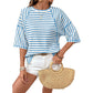 Women's Striped Relaxed Fit T-Shirt