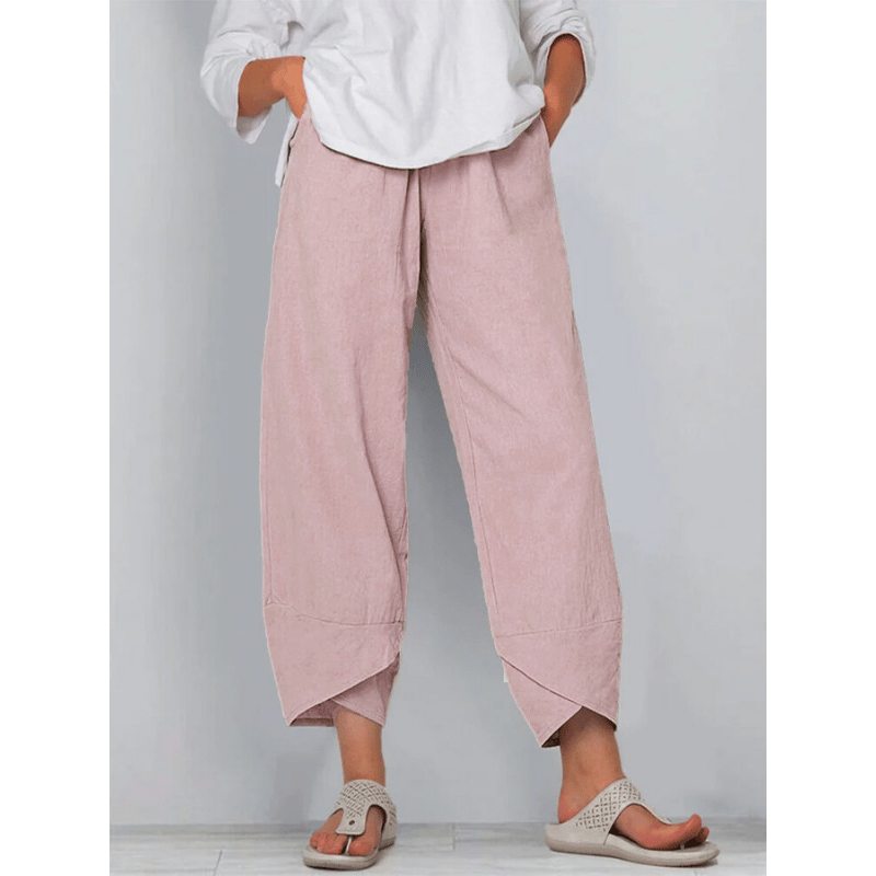 💎 -50% VINTAGE ASYMMETRICAL PANTS! 💎 Elastic Waist, Deep Pockets & Unique Cut – Casual Comfort Redefined