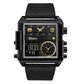 Men's Square Sport Watch| 50mm Oversized Dial, Dual Movement, Men’s Waterproof Luminous Sport Watch